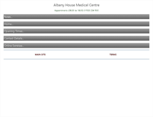 Tablet Screenshot of albanyhousemedicalcentre.co.uk